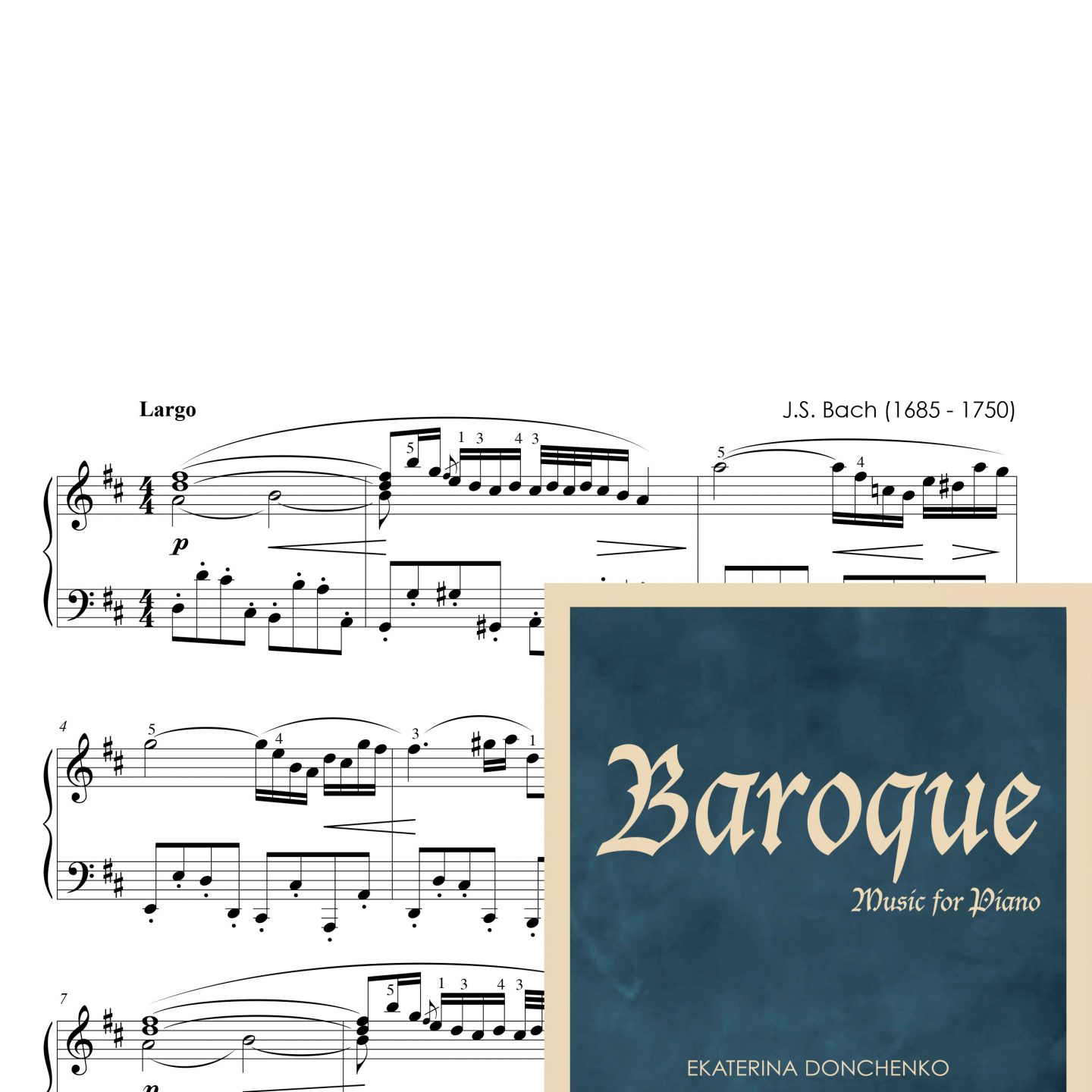 Bach J.S. – AIR On The G String  (BWV 1068) piano transcription