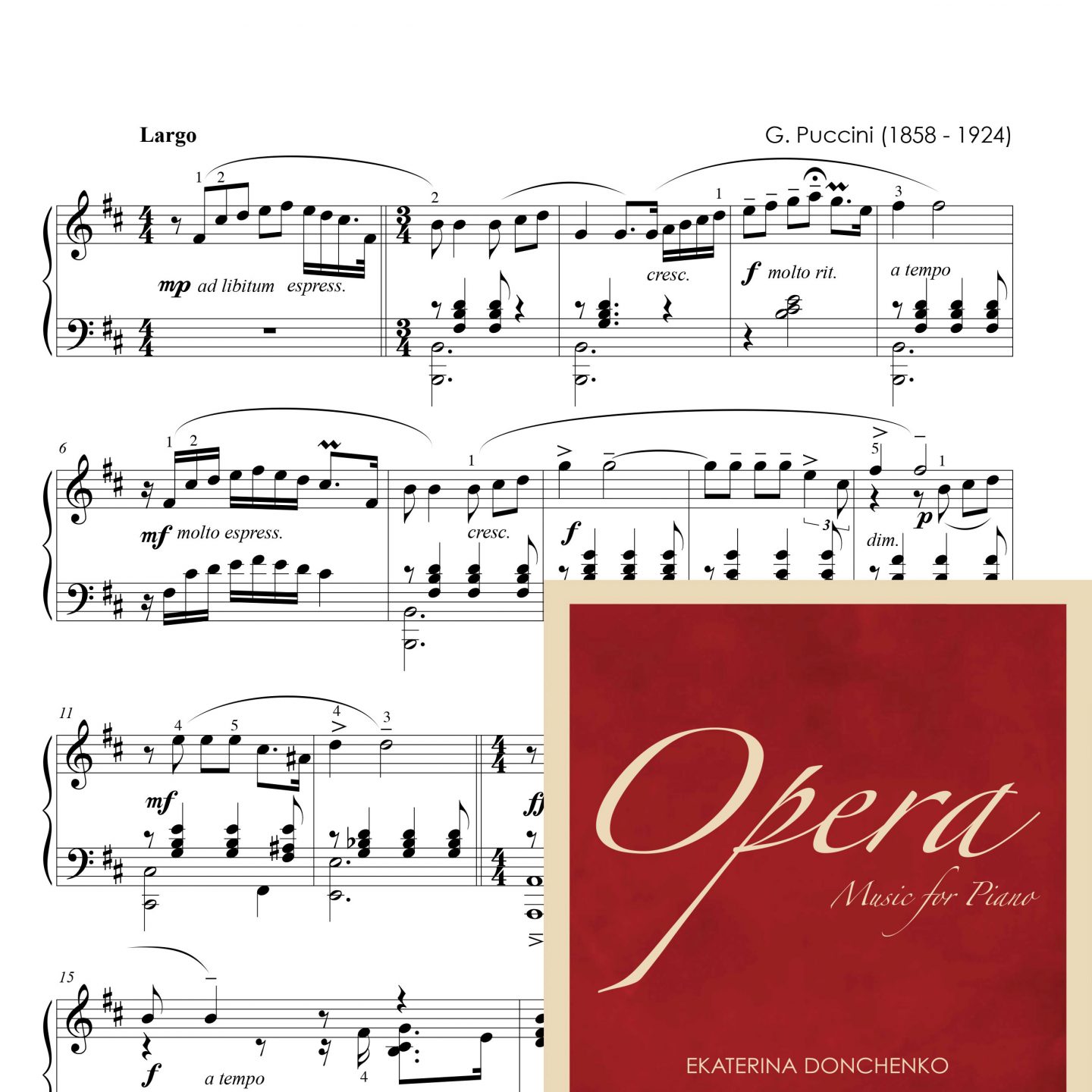 Puccini G. – E LUCEVAN LE STELLE – Tosca (para piano)