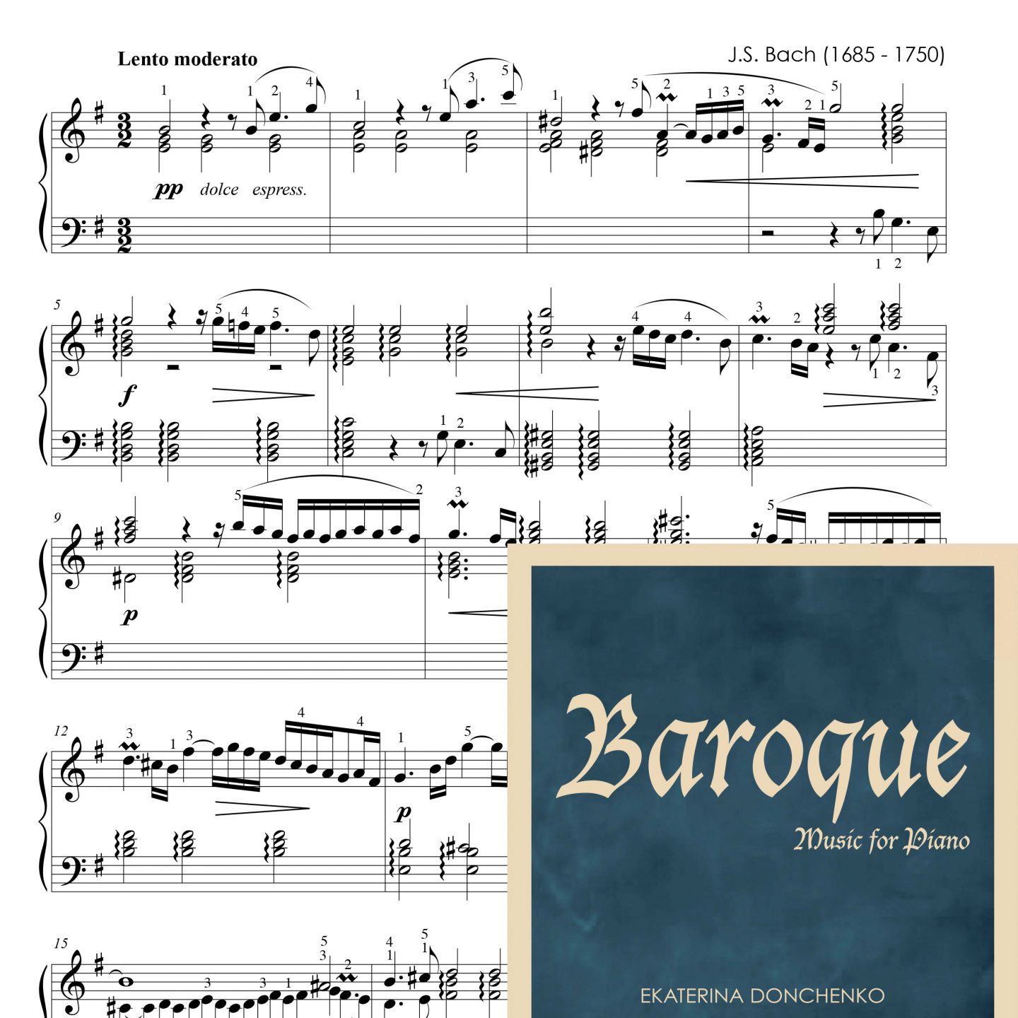 4. Бах, Й.С. – Прелюдия ми бемоль минор, ХТК I (BWV 853) (транскрипция в ми миноре)
