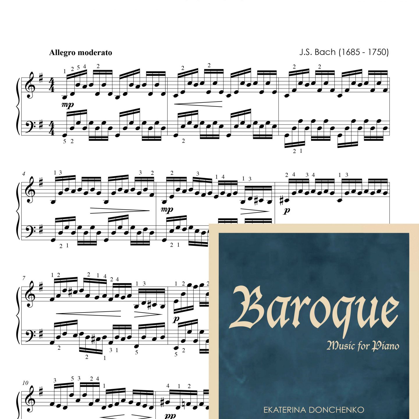 Bach J.S. – PRELUDIO* – Suite Nº1 para cello (BWV 1007), transcripción para piano