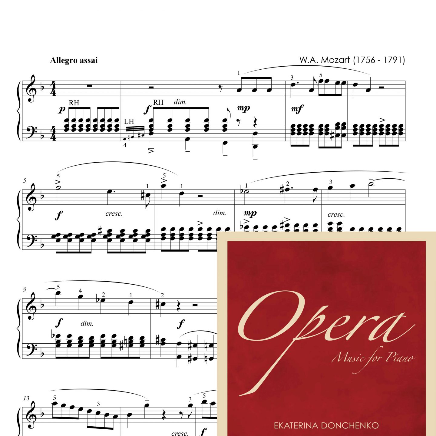 Mozart W.A. – ARIA DE LA REINA DE LA NOCHE – La Flauta Mágica (para piano)